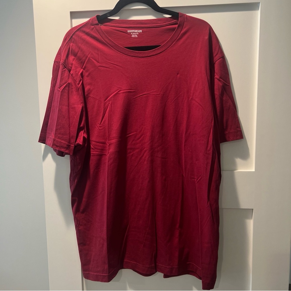 Men’s Goodthreads Cotton Short Sleeve T Shirt Red XL